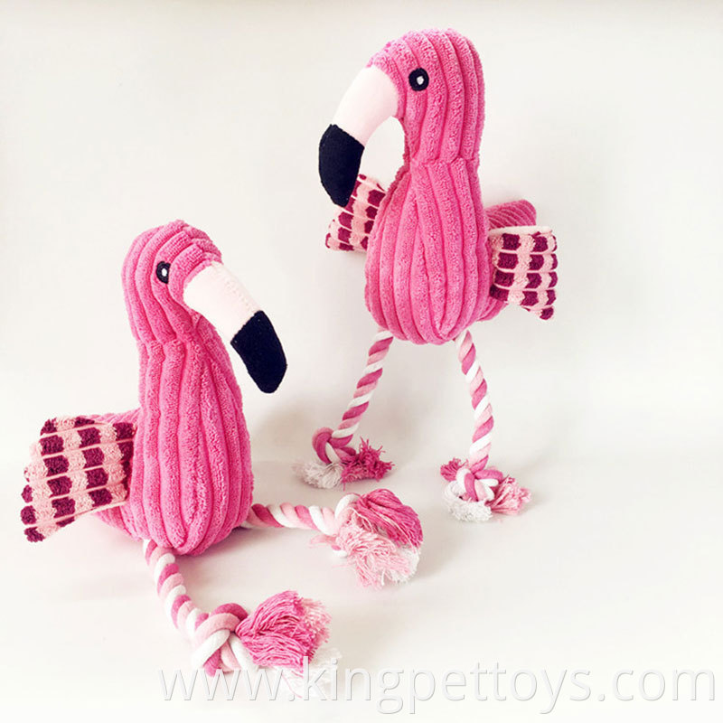 Dog Chew Plush Toys Flamingo